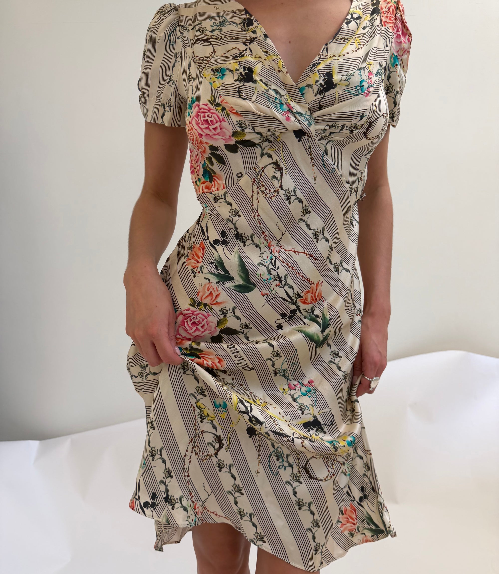John Galliano Print Floral Dress