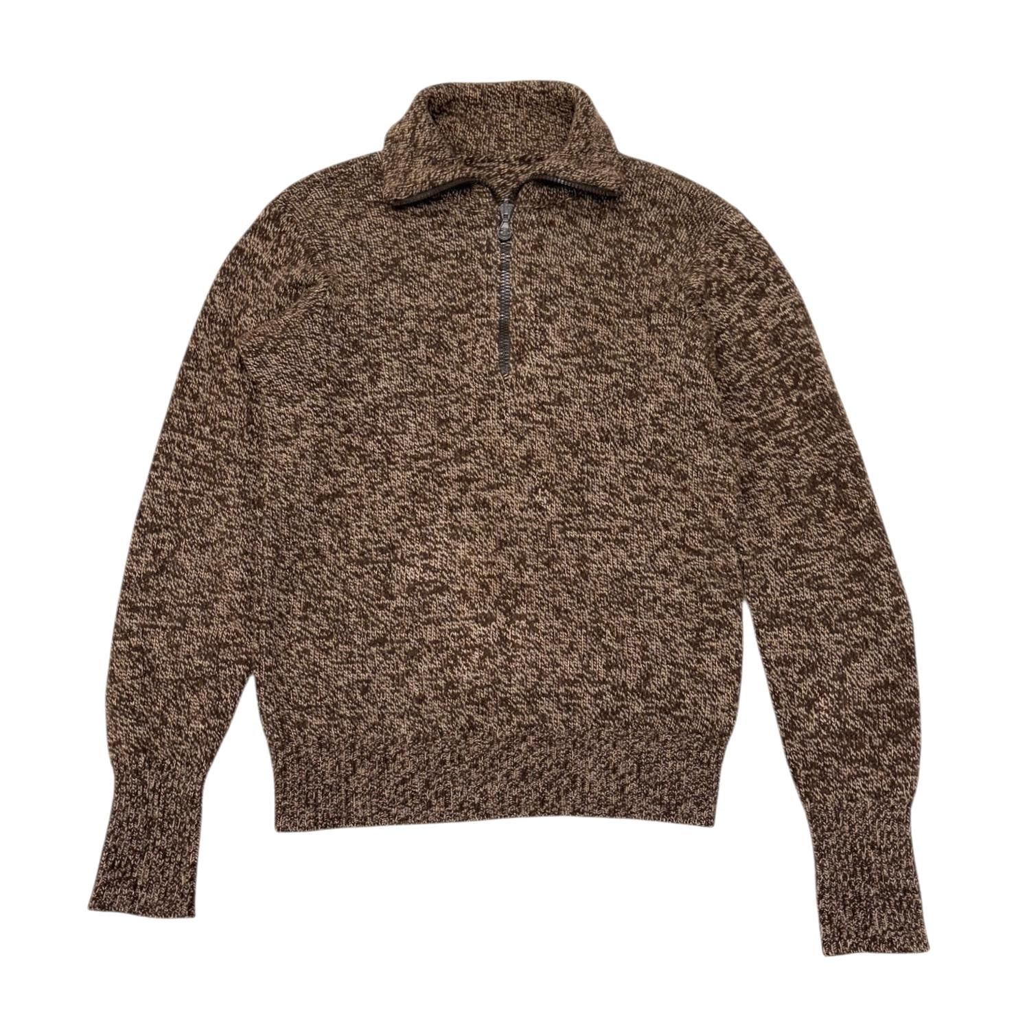 Chanel Brown Cashmere Jumbo Logo Sweater