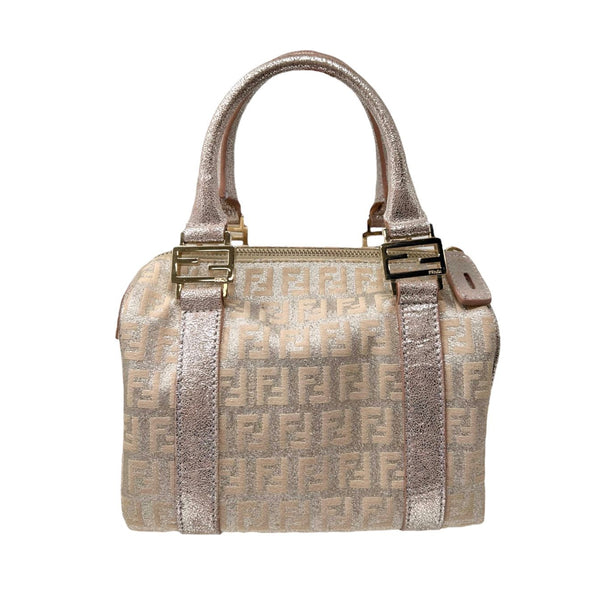 Fendi Pink Shimmer Boston Bag
