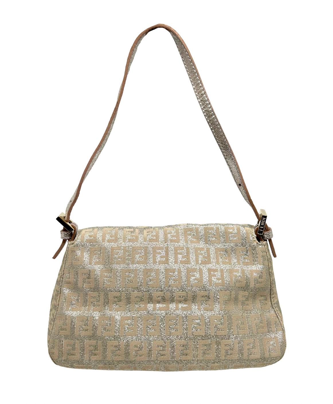 Fendi Pink Shimmer Mini Baguette
