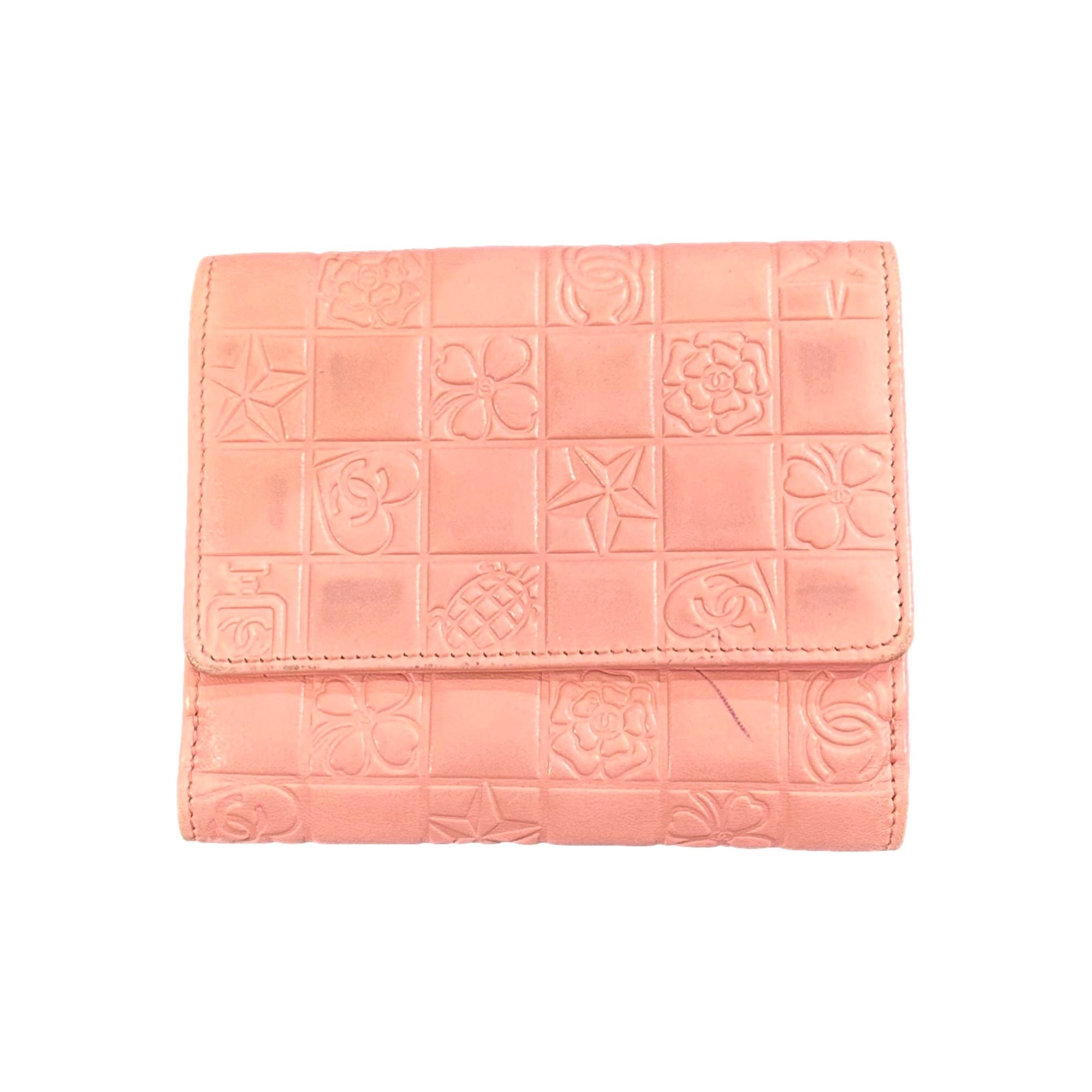 Chanel Baby Pink Icon Print Wallet