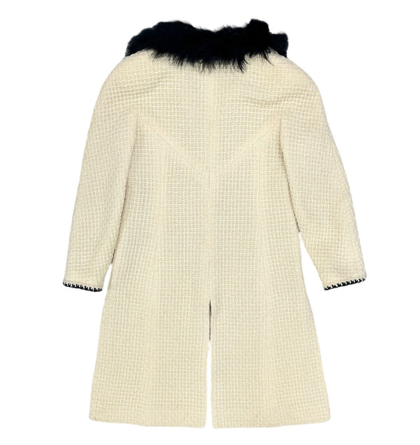 Chanel Long Wool Feather Coat