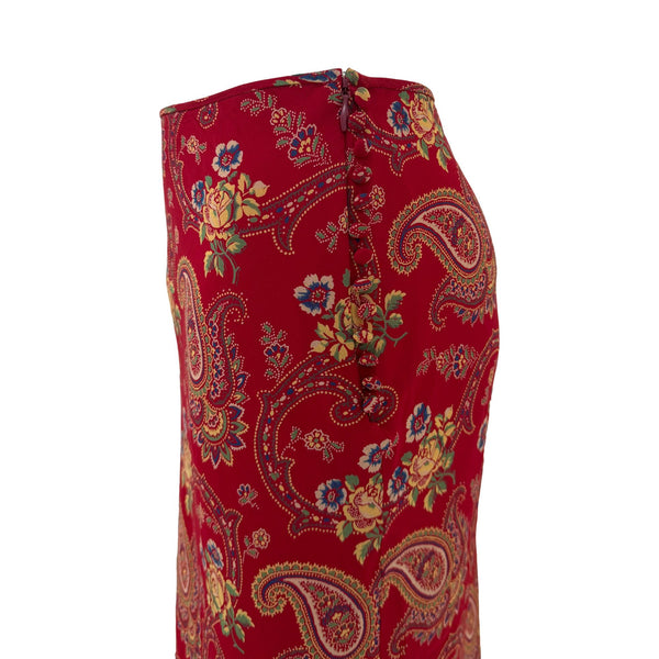 Dior Paisley Long Ruffled Skirt