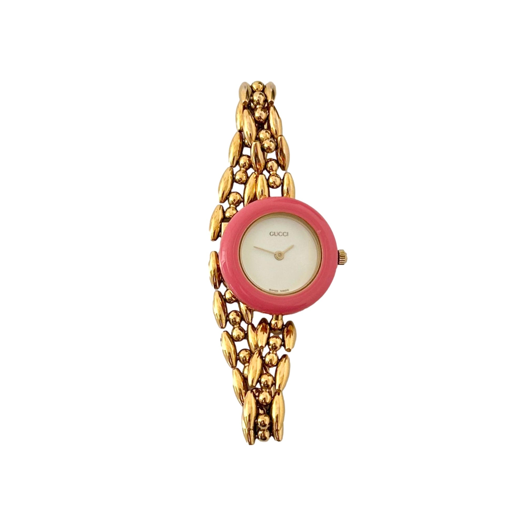 Gucci Gold Interchangeable Pastel Bezel Watch – Treasures of NYC