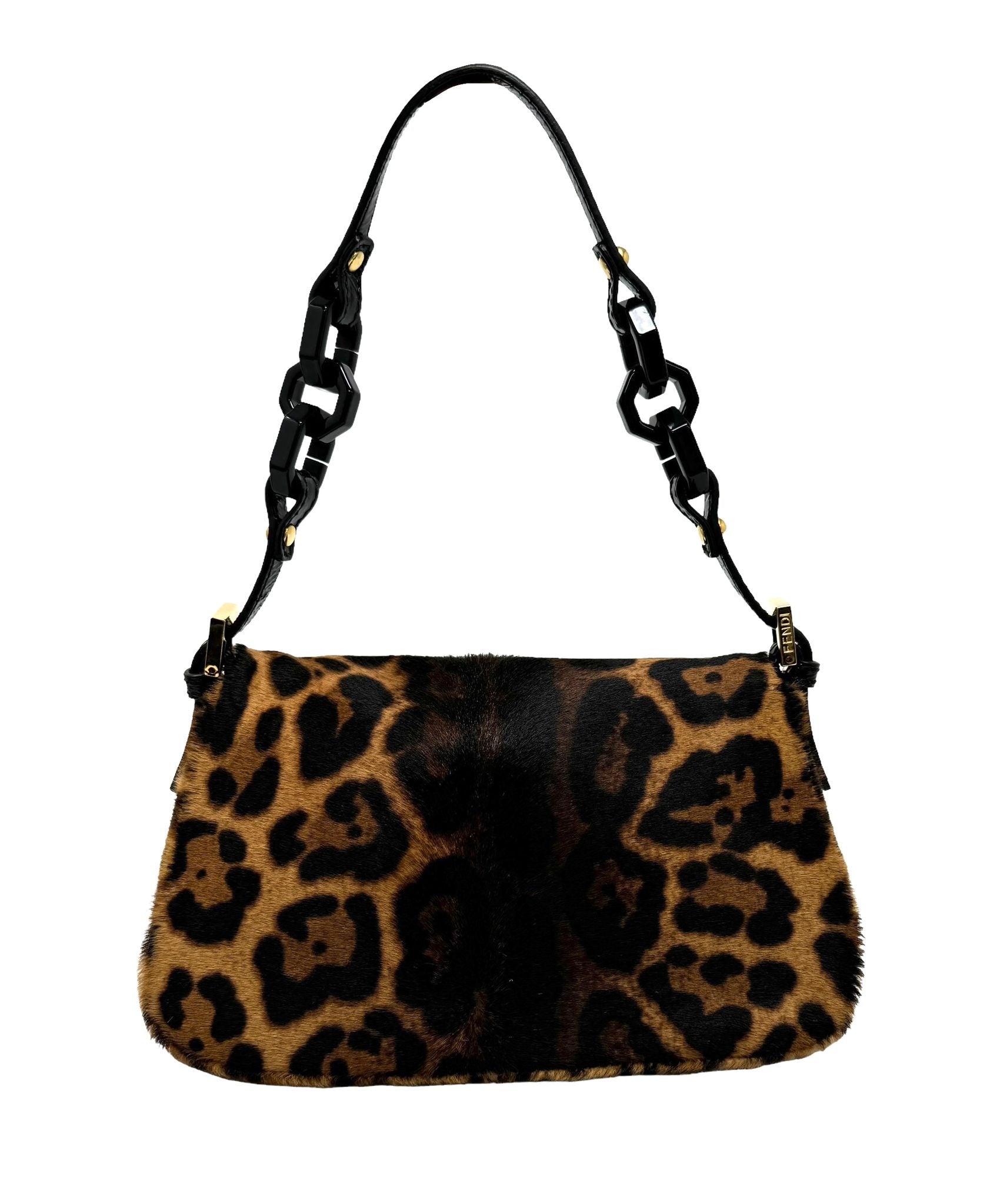 Fendi Cheetah Mama Mini Baguette Bag