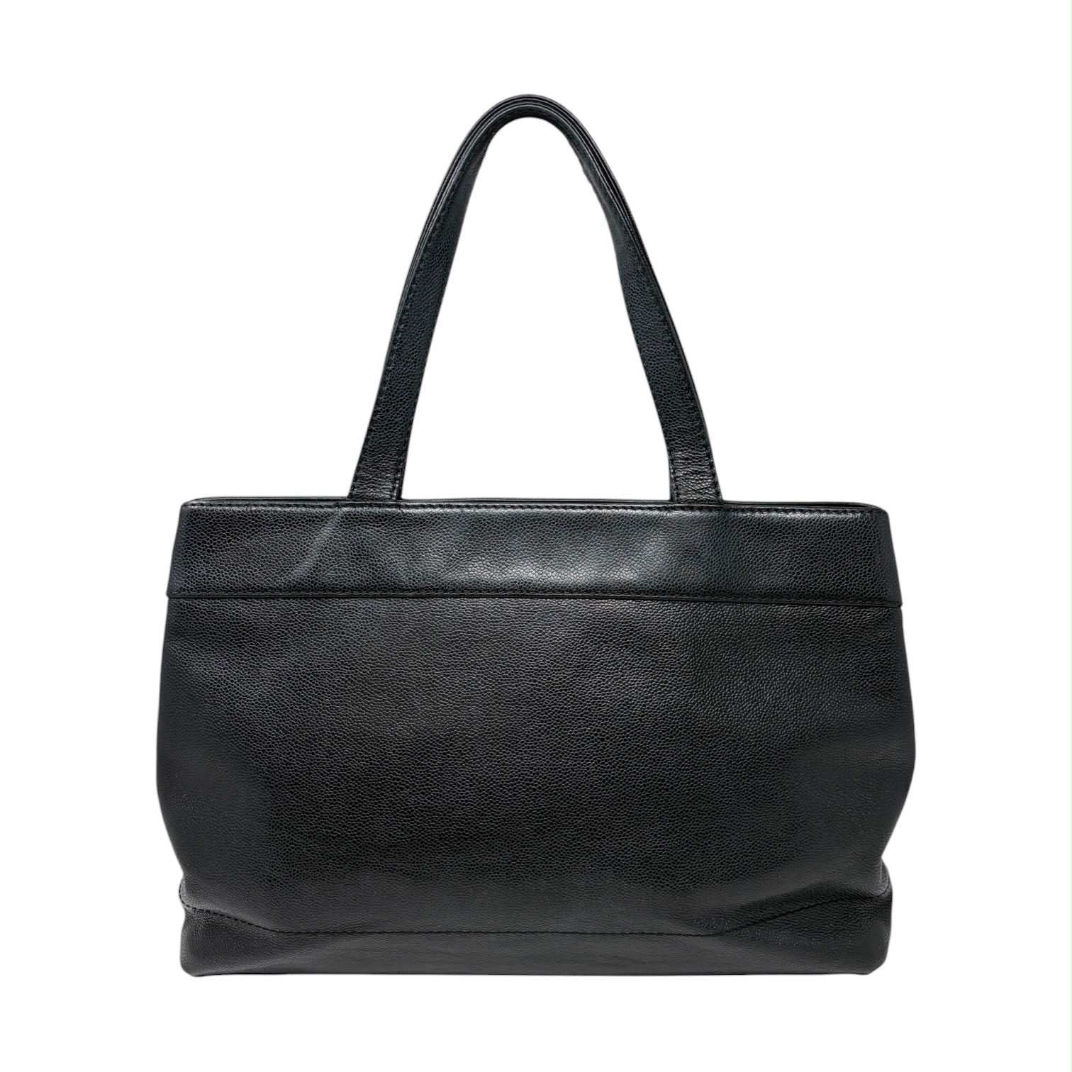 Chanel Black Leather Shoulder Tote