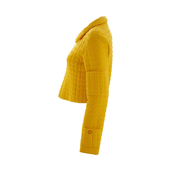 Chanel Yellow Quilted Cropped Jacket