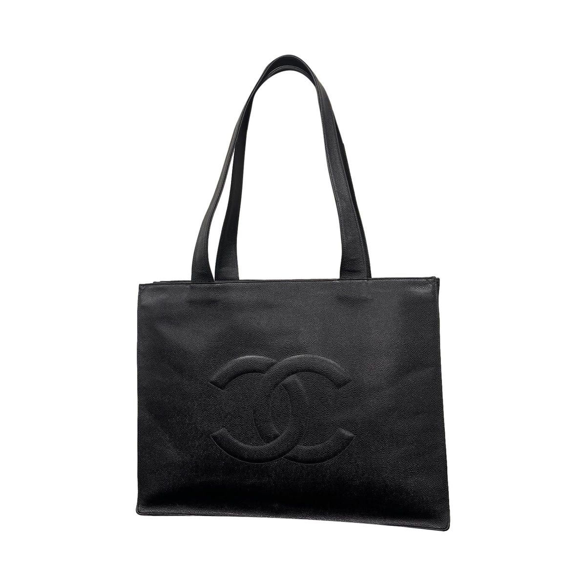 Chanel Black Caviar Leather Shoulder Tote
