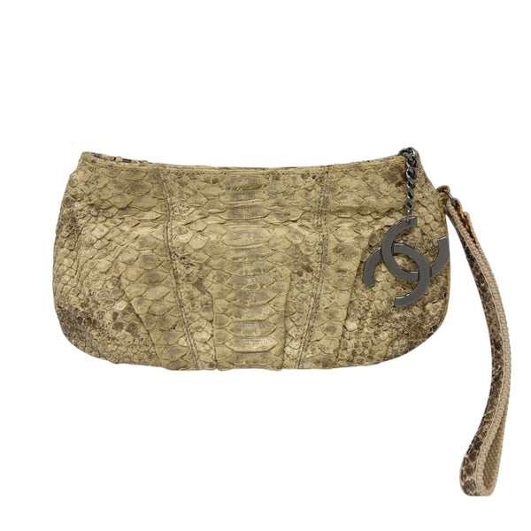 Chanel Natural Python Wristlet
