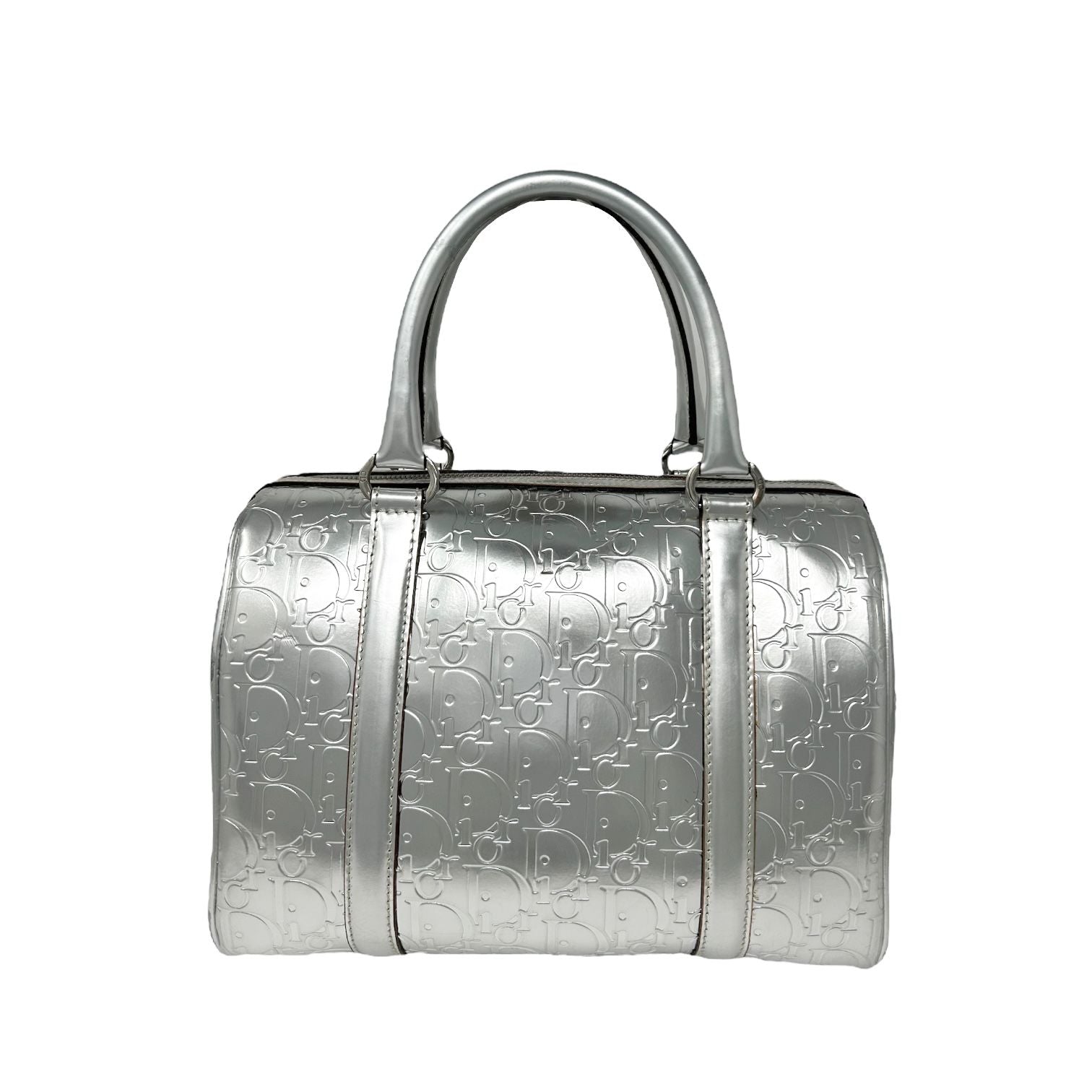 Dior Silver Logo Boston Bag