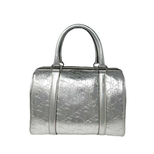 Dior Silver Logo Boston Bag