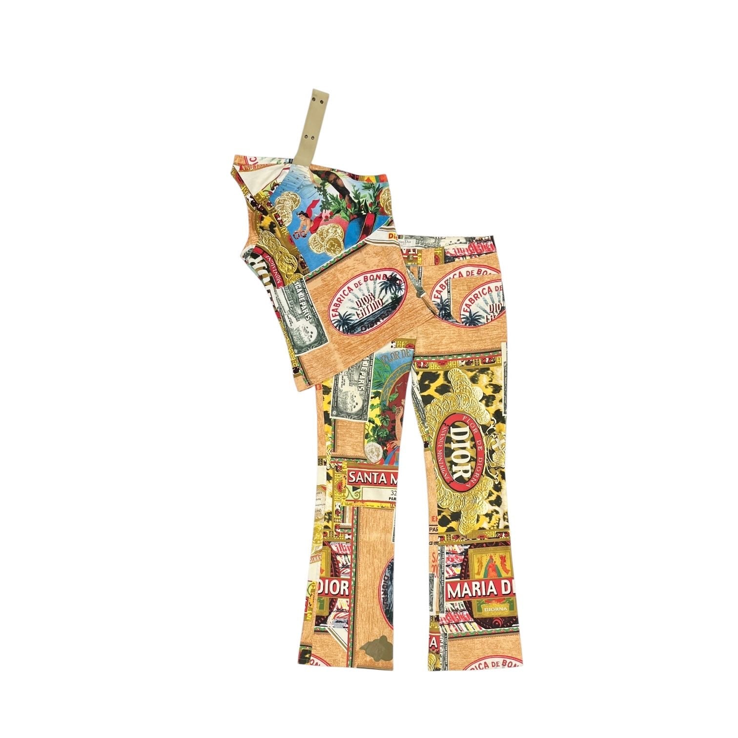 Dior Cigar Print Logo Pant Set