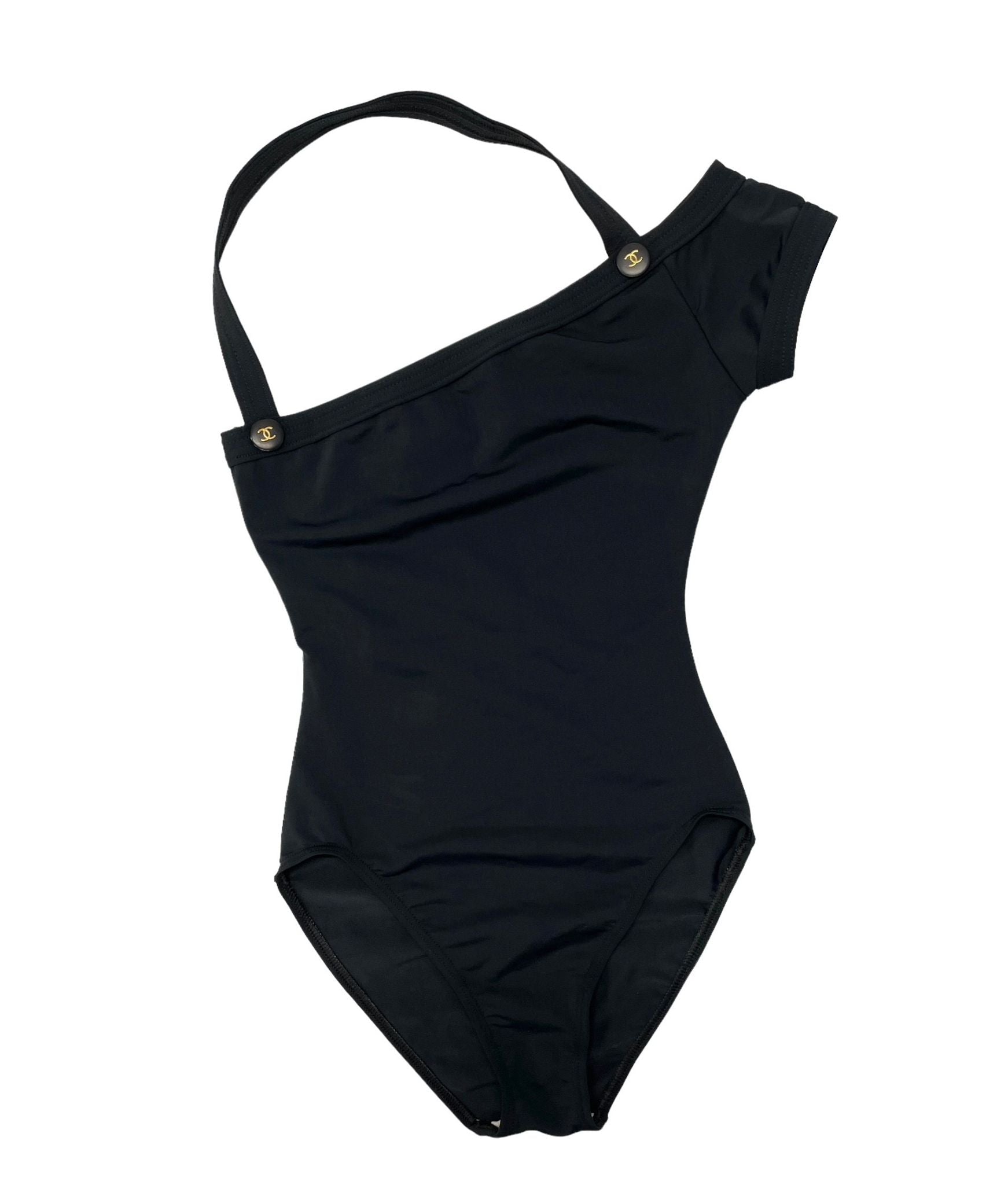 Chanel Black Logo Button One Piece