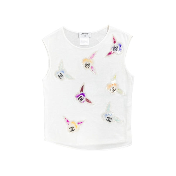 Chanel Floral Logo Tank