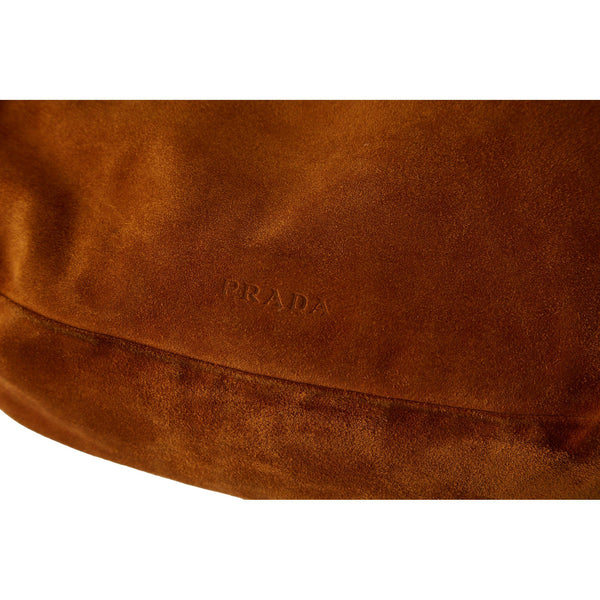 Prada Tan Suede Shoulder Bag