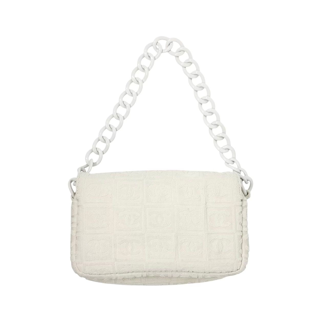 Chanel White Terry Shoulder Bag