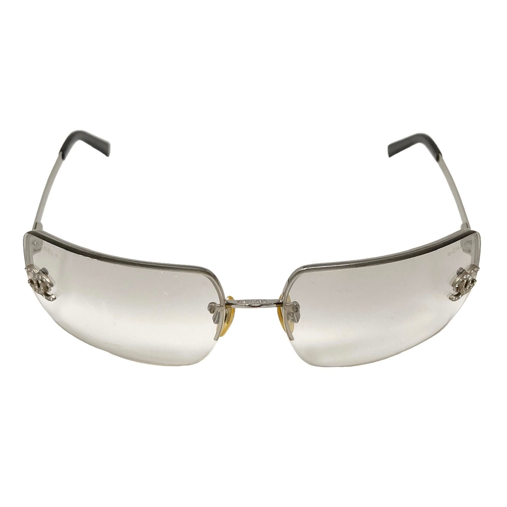 Chanel Clear Rhinestone Sunglasses