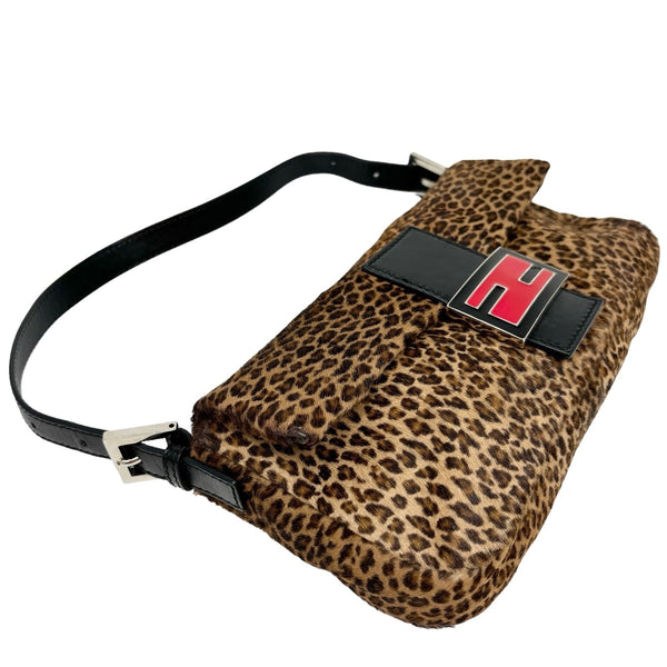 Fendi Cheetah + Red Baguette Bag