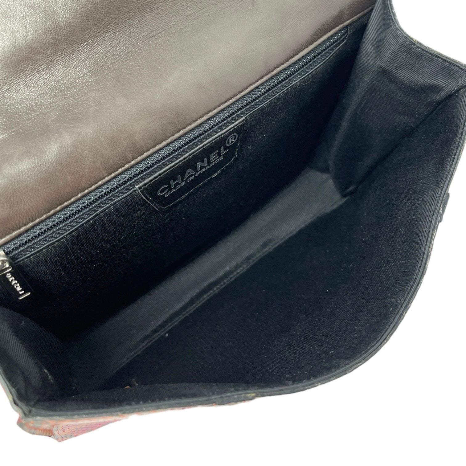 Chanel Python Logo Top Handle Bag