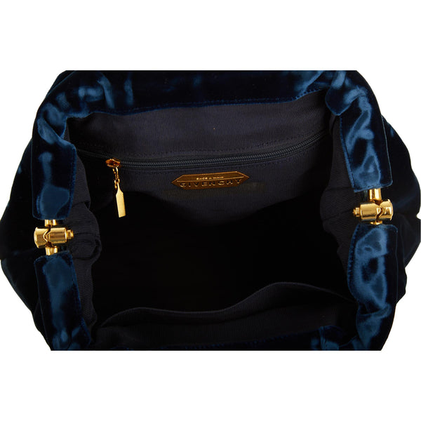 Givenchy Blue Velvet Seashell Handle Bag