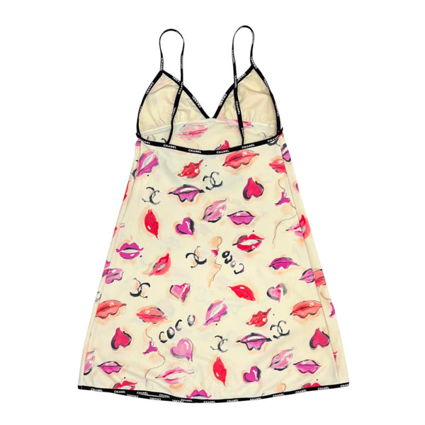 Chanel Lips Logo Stretch Dress