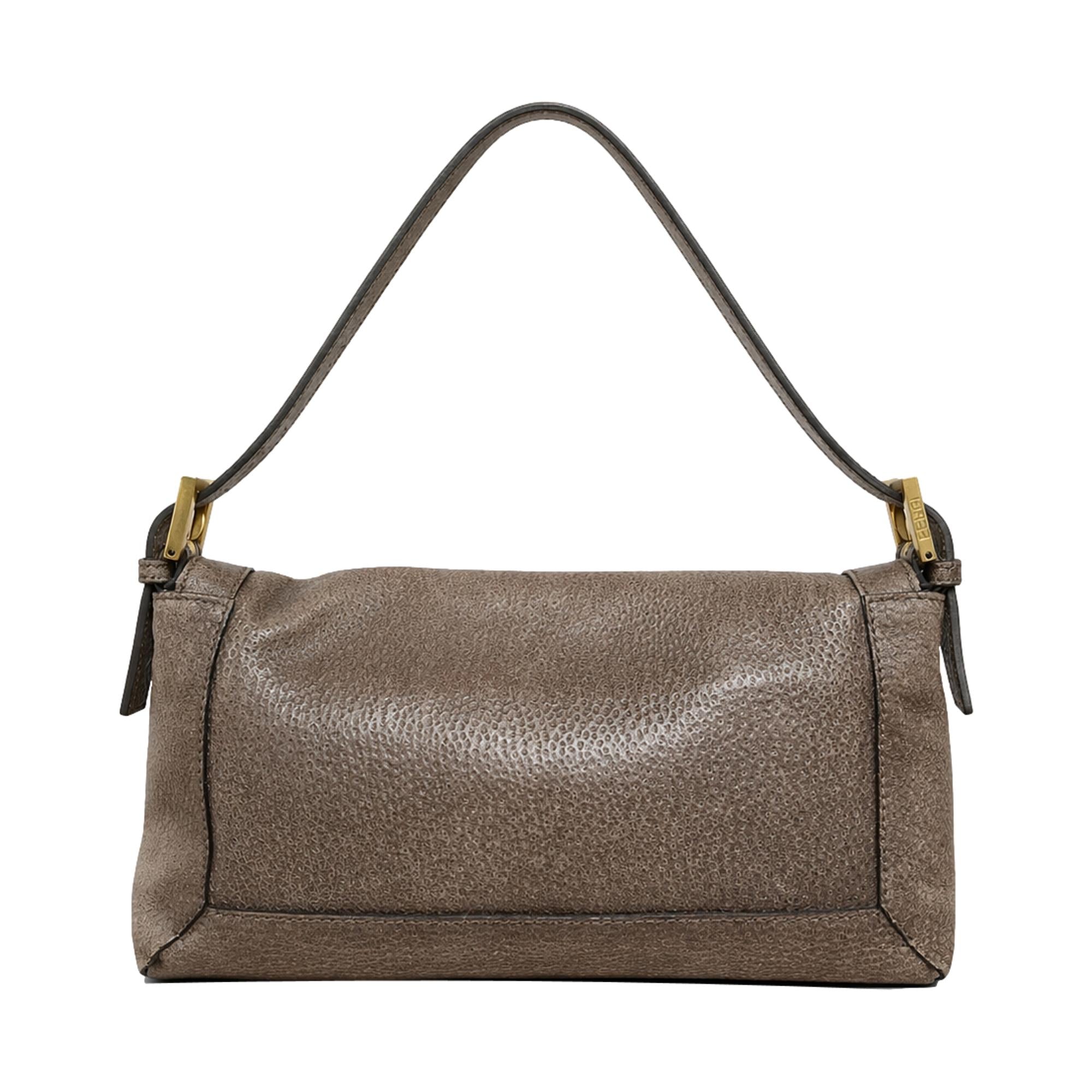 Fendi Gunmetal 2way Framed Baguette