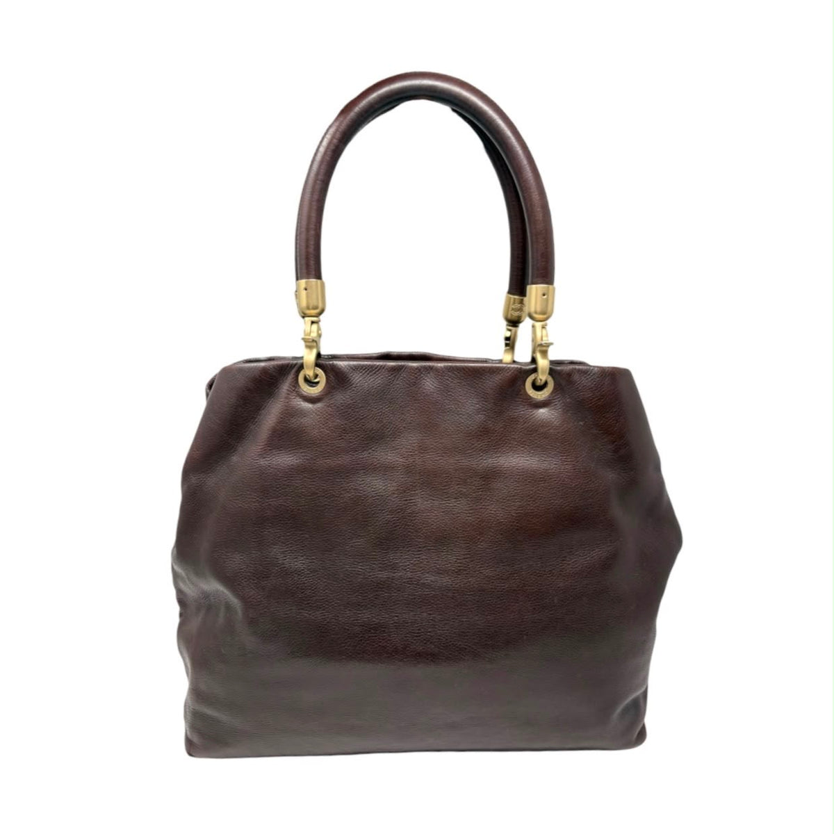 Chanel Brown Caviar Structured Handle Bag