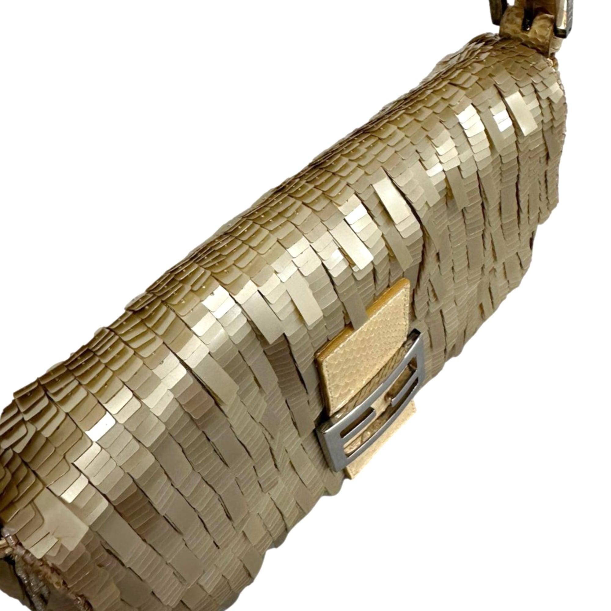 Fendi Bronze Sequin Baguette