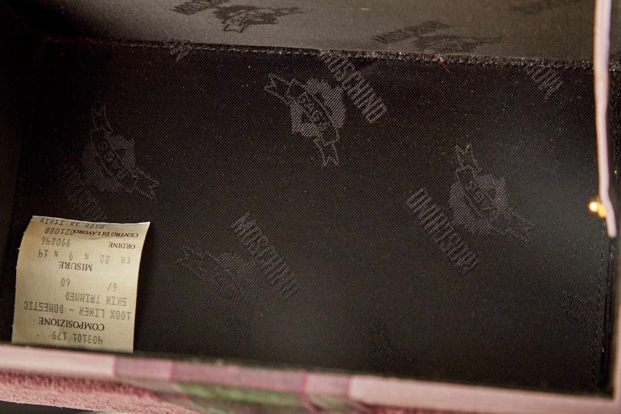 Moschino Purple 'Gift' Bag