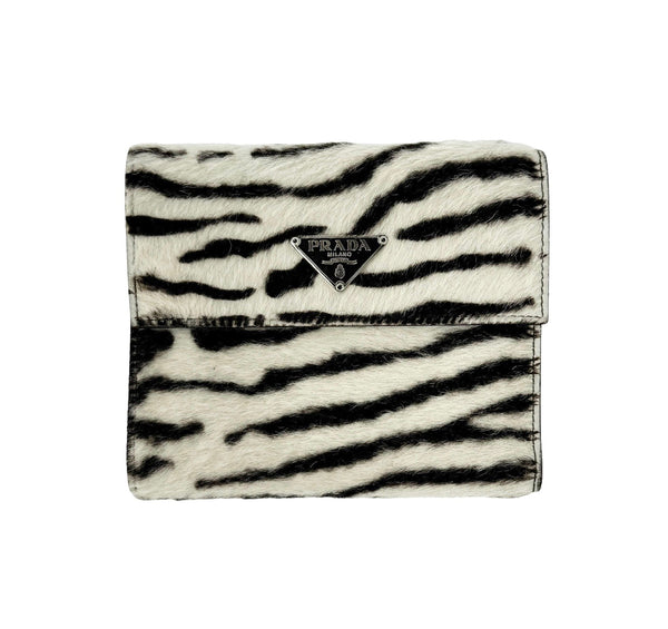 Prada Zebra Calfhair Wallet