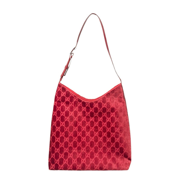 Gucci Red Velvet Shoulder Bag