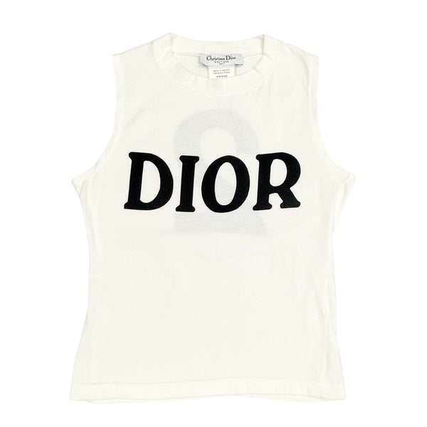 Dior White Logo Tank