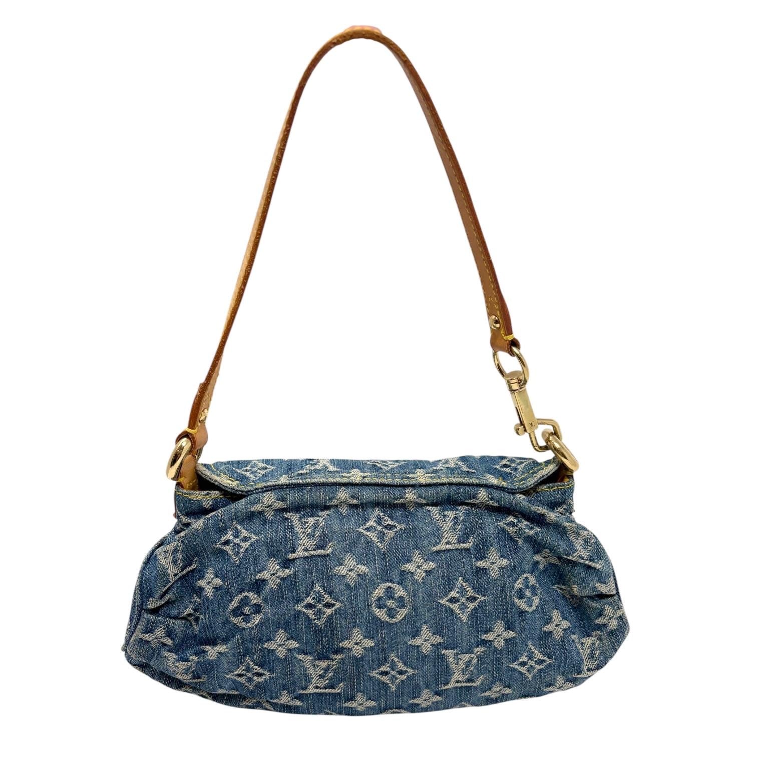 Louis Vuitton Denim Logo Shoulder Bag