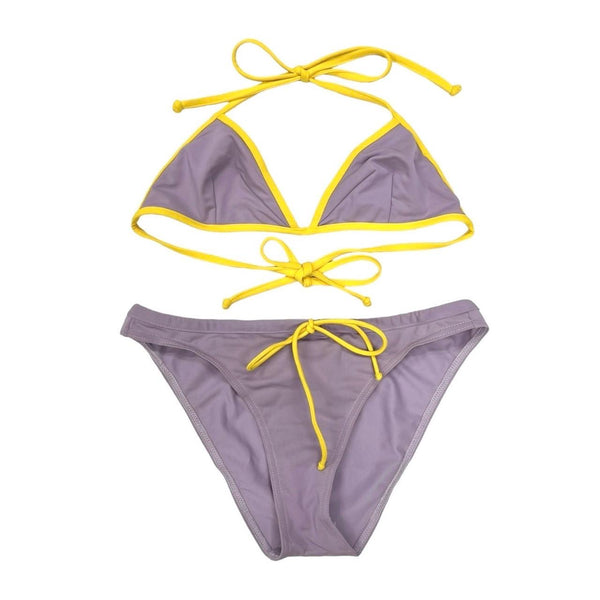 Chanel Lavendar + Yellow Bikini