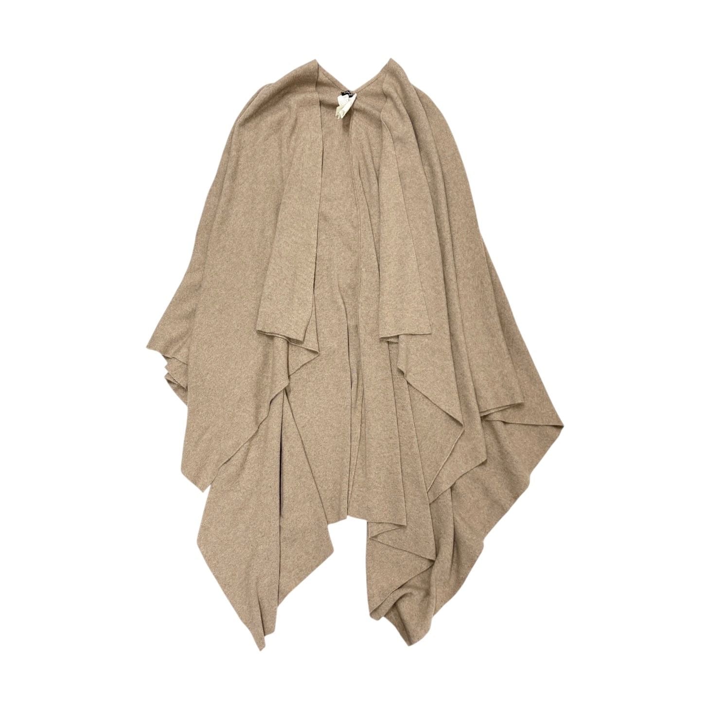 Chanel Beige Cashmere Oversized Poncho Wrap Top