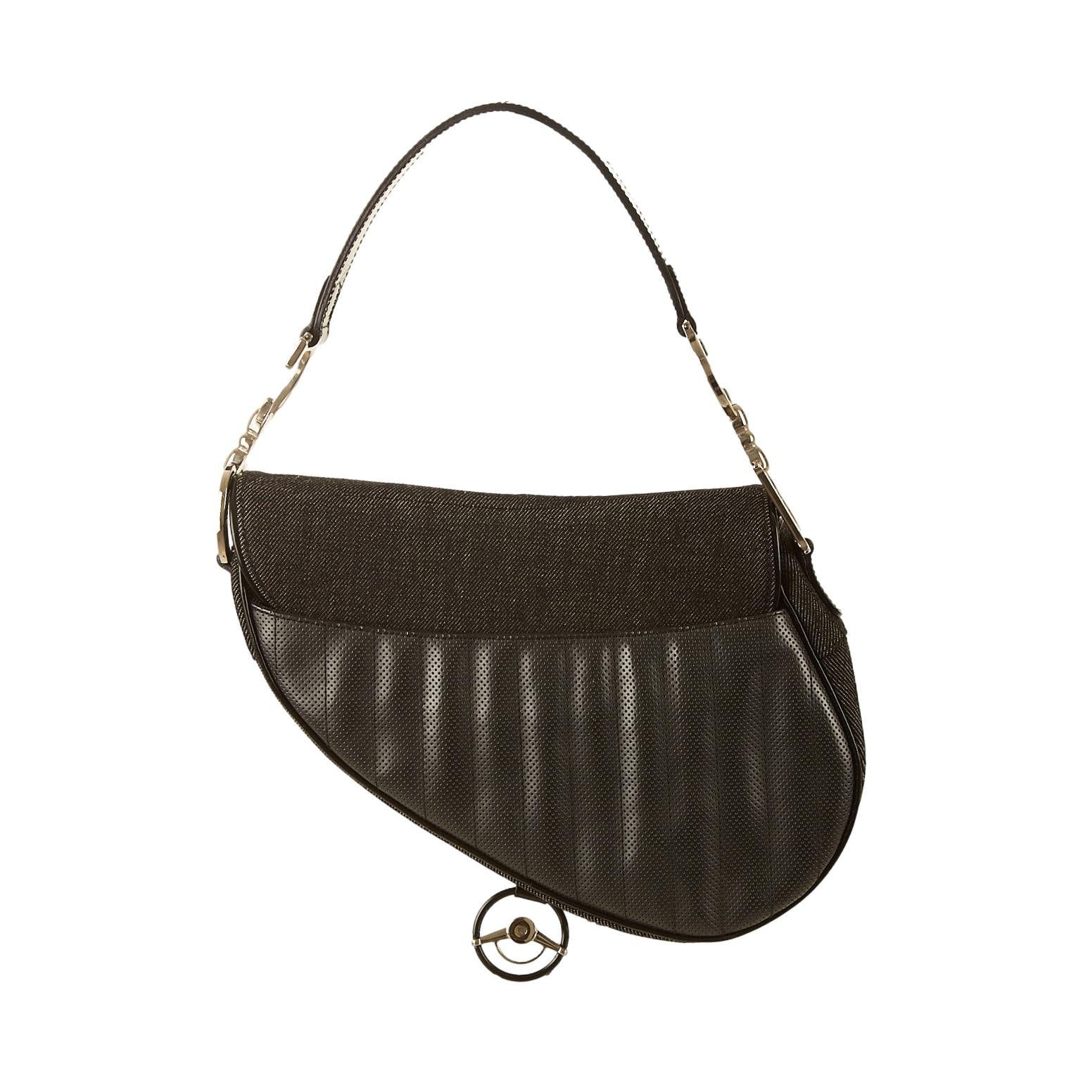 Dior Black Cadillac Saddle Bag