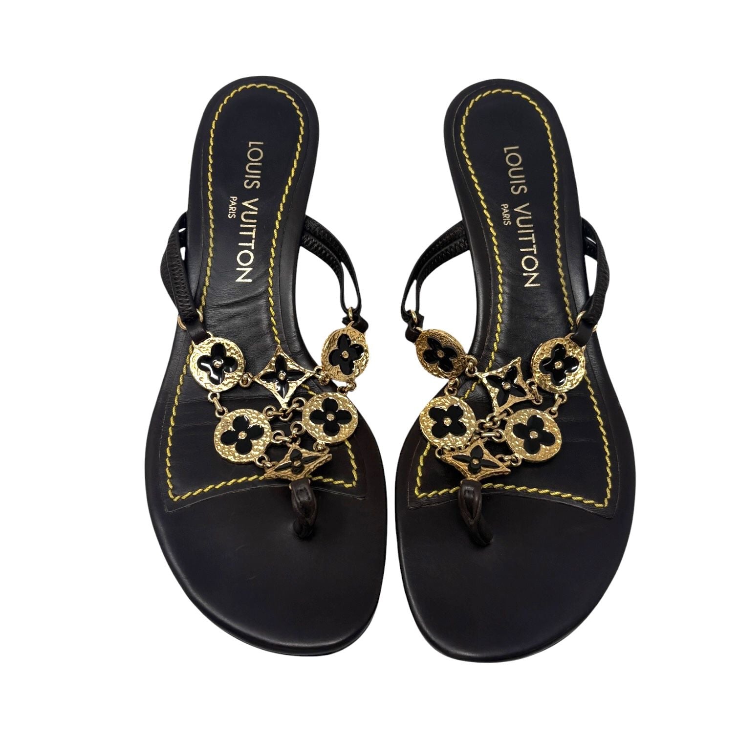 Louis Vuitton Chain Logo Kitten Heels