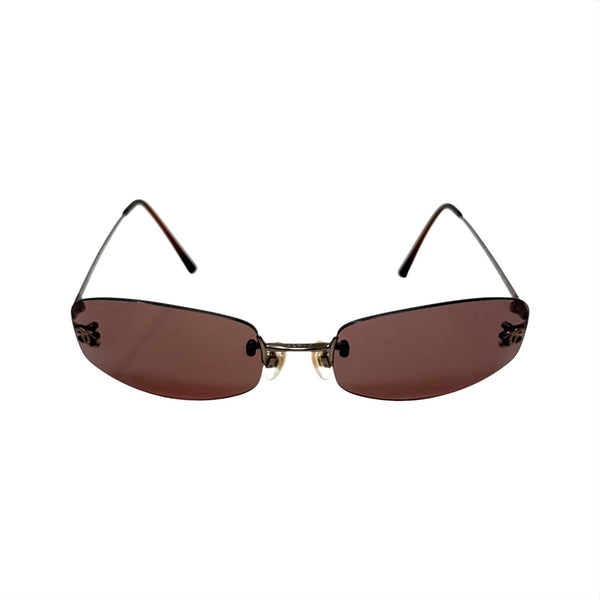 Chanel Purple Mini Rimless Sunglasses