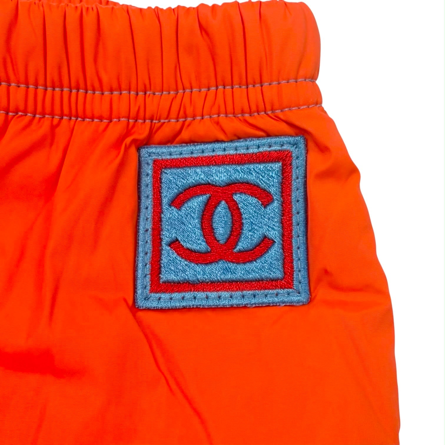 Chanel Sport Orange Logo Shorts