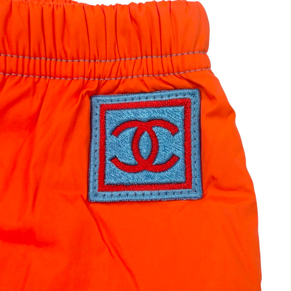 Chanel Sport Orange Logo Shorts