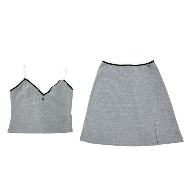 Chanel Grey Logo Stretch Set