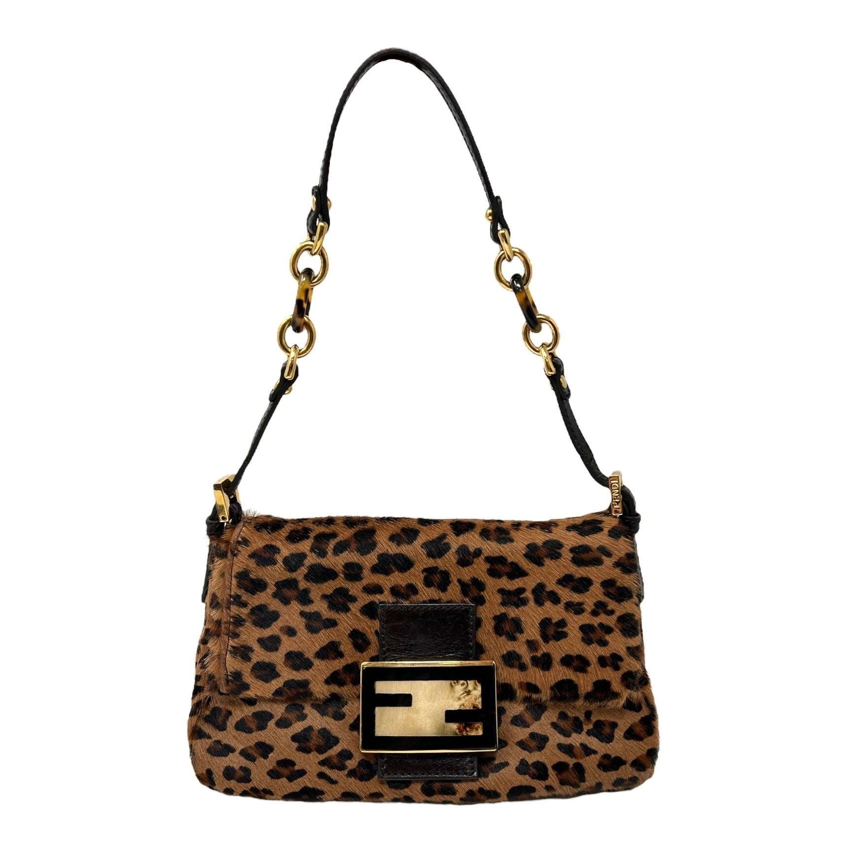 Fendi Cheetah Mama Mini Baguette Bag