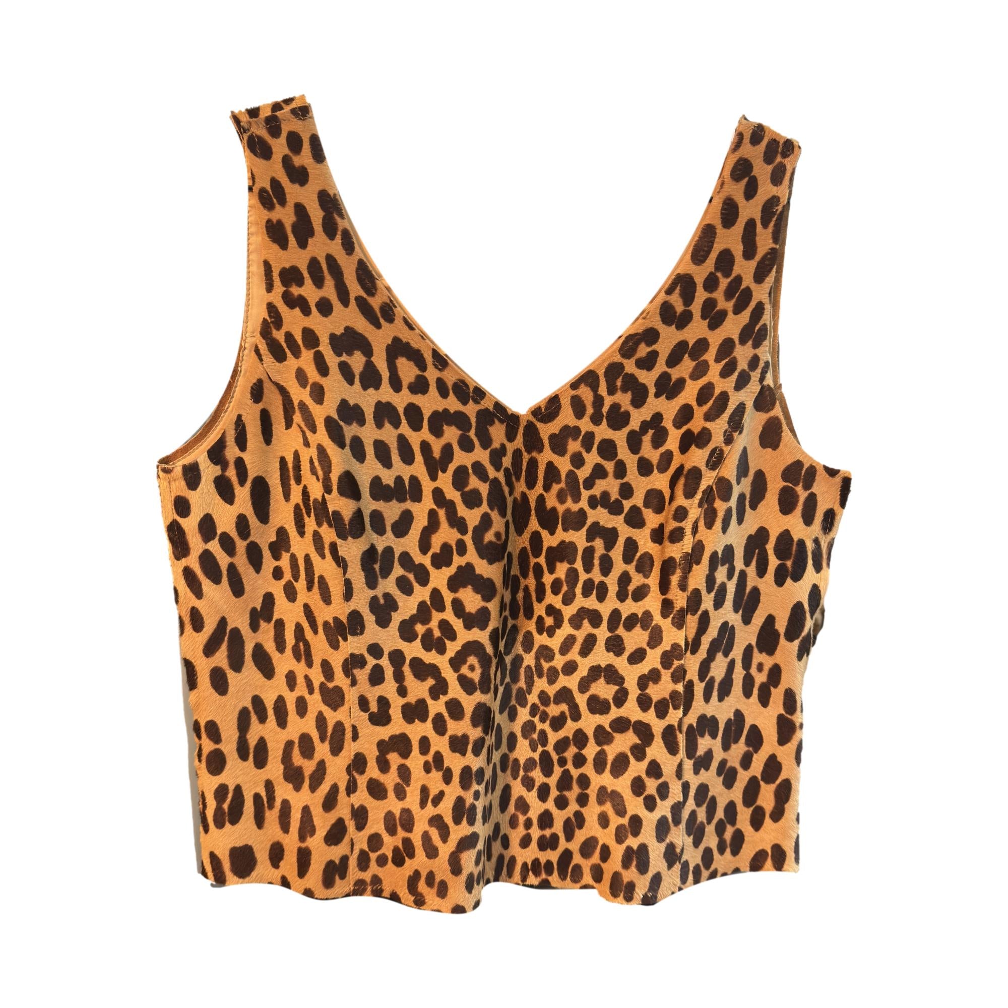 Fendi Cheetah Pony Hair Top