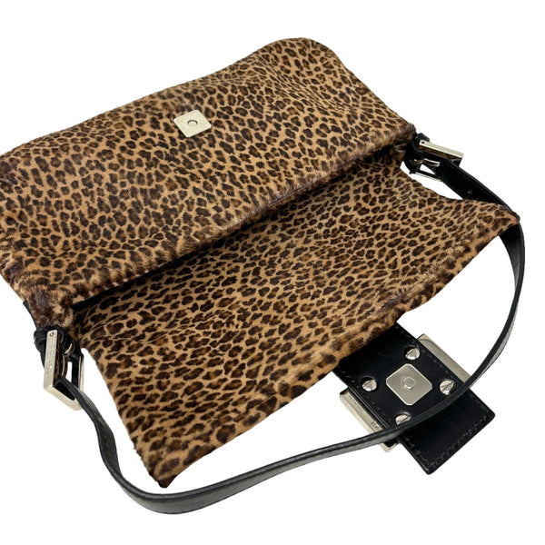 Fendi Cheetah + Red Baguette Bag