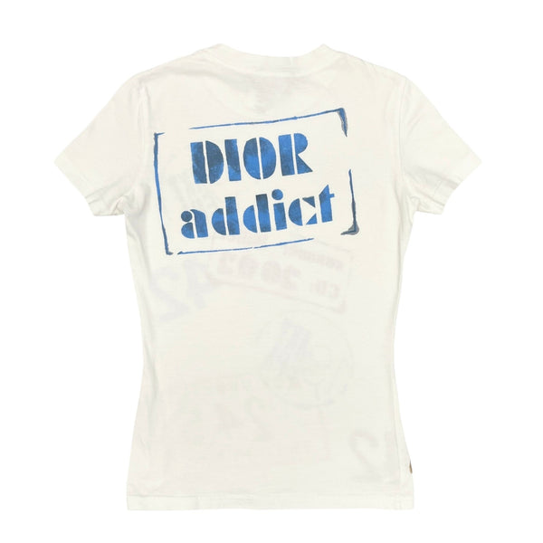 Dior White Addict Logo Tee