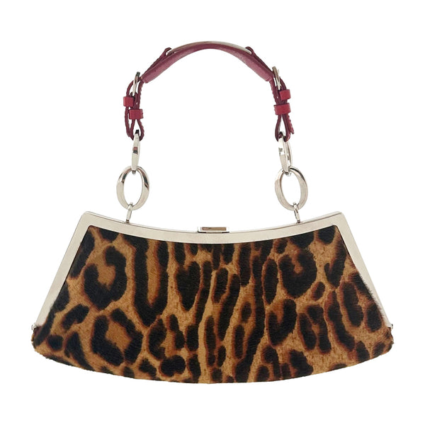 Dior Cheetah Print Mini Top Lock Bag