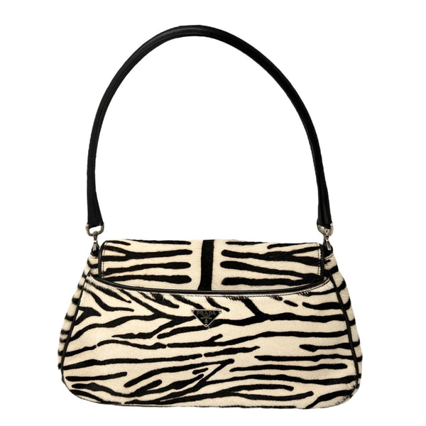 Prada Zebra Calf Hair Shoulder Bag