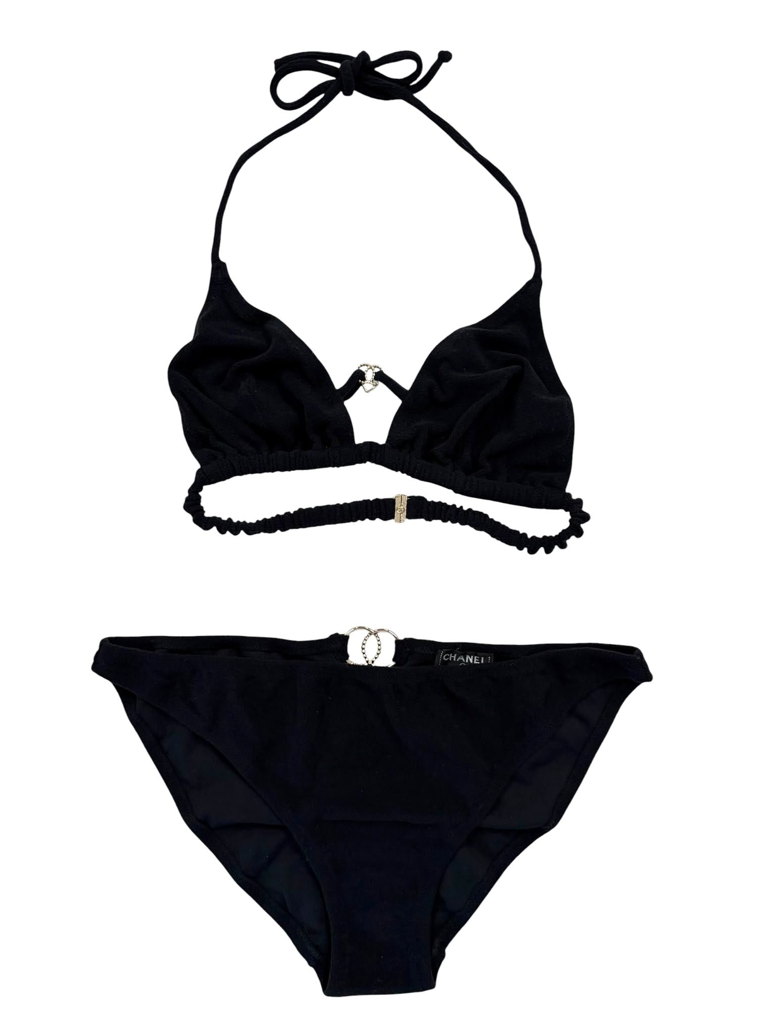 Chanel Black Heart Bikini