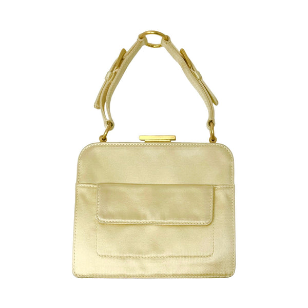 Prada Gold Satin MiniTop Handle Bag