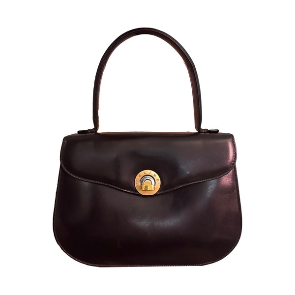 Celine Black Leather Top Handle Bag